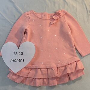 Gymboree - 12 to 18 mo - long sleeve Soft Pink Baby Outfit